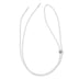 White elastic chin strap accessory for Neon Cowboys hats ensuring secure fit for all-night festival dancing and desert raves