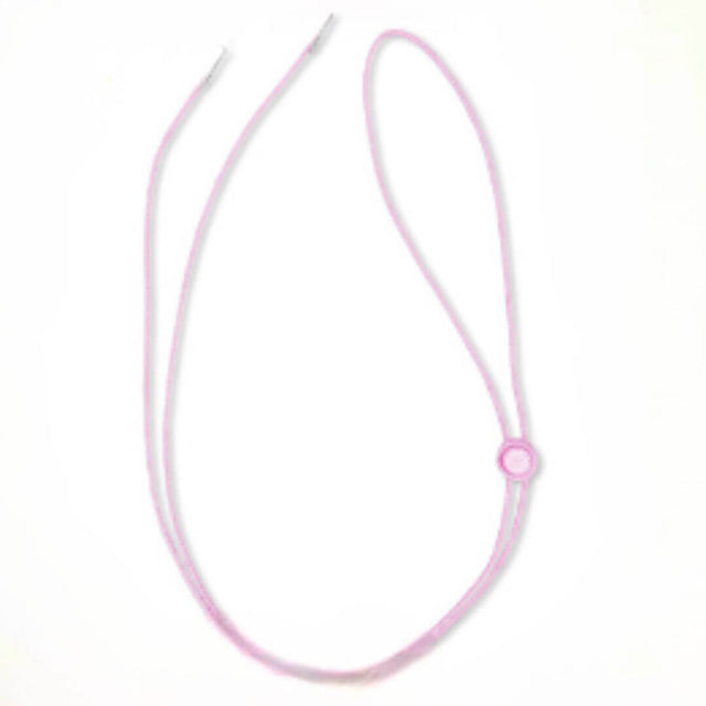 Pink elastic chin strap for Neon Cowboys light up hats showing full 101.6cm length for secure fit during festival dancing