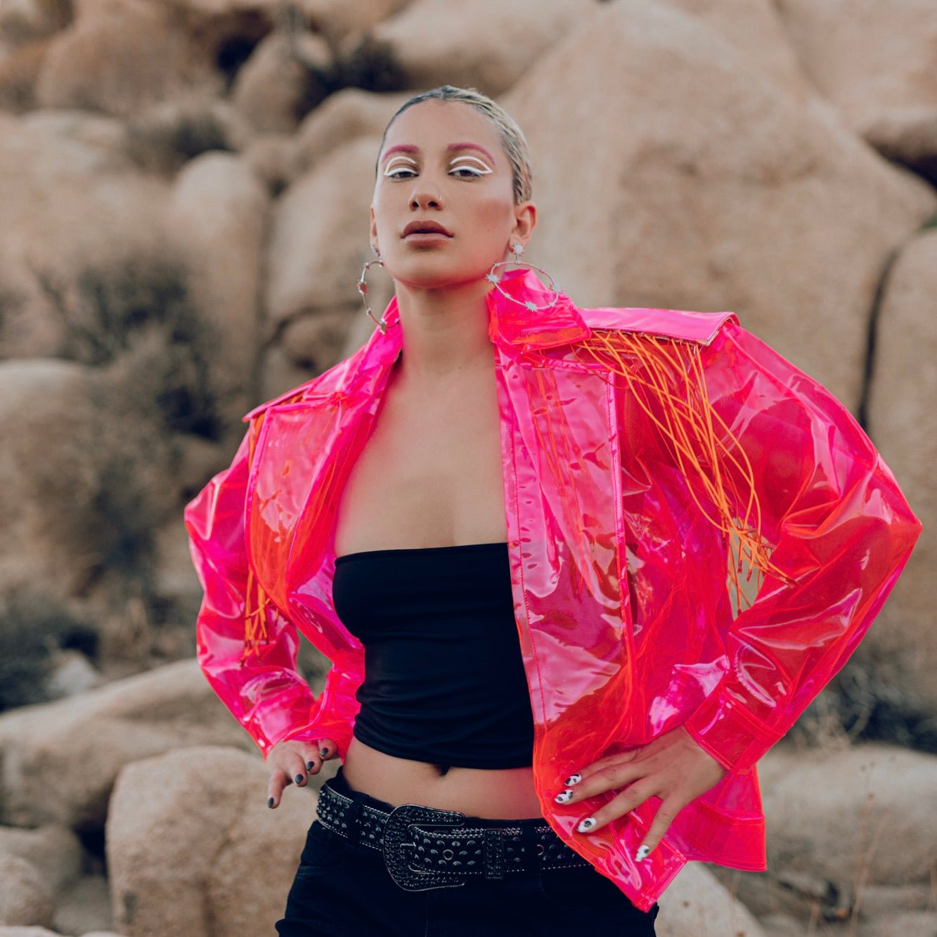 Veste a franges led personnalisee