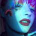 Glowing rainbow face jewelry sticker illuminating in dark club setting with vibrant light-up facial accessory perfect for pride events and nightlife