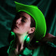 Green LED cowgirl hat with bright lights perfect for St Patrick's Day celebrations Irish party events and western costumes