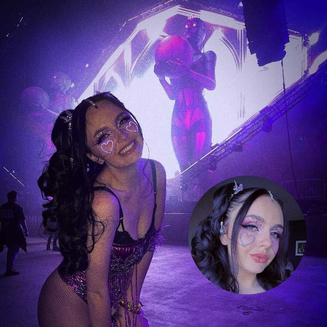 Hearts: LED Face Stickers - Neon Cowboys - led face sticker - FJHearts