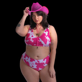 High - waisted Cow Print Bikini - Neon Cowboys - Troubleshooting - 9992929_12028