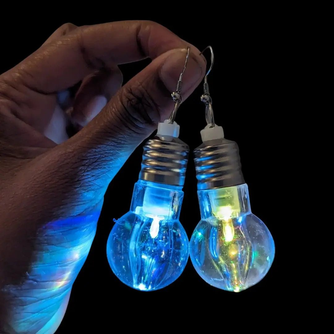 LED Bulb Earrings - Neon Cowboys - 