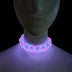 LED Chain Choker on Woman - Y2K Light Up Necklace - Nostalgic 2000s Jewelry - Glow Necklace for Parties and Music Festivals - Halloween Space Cowgirl Outfits and Matching Bachelorette Party Favors