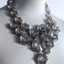 Silver chunky rhinestone necklace in non-illuminated state showing versatile day-to-night transition from elegant daytime jewelry to evening statement piece