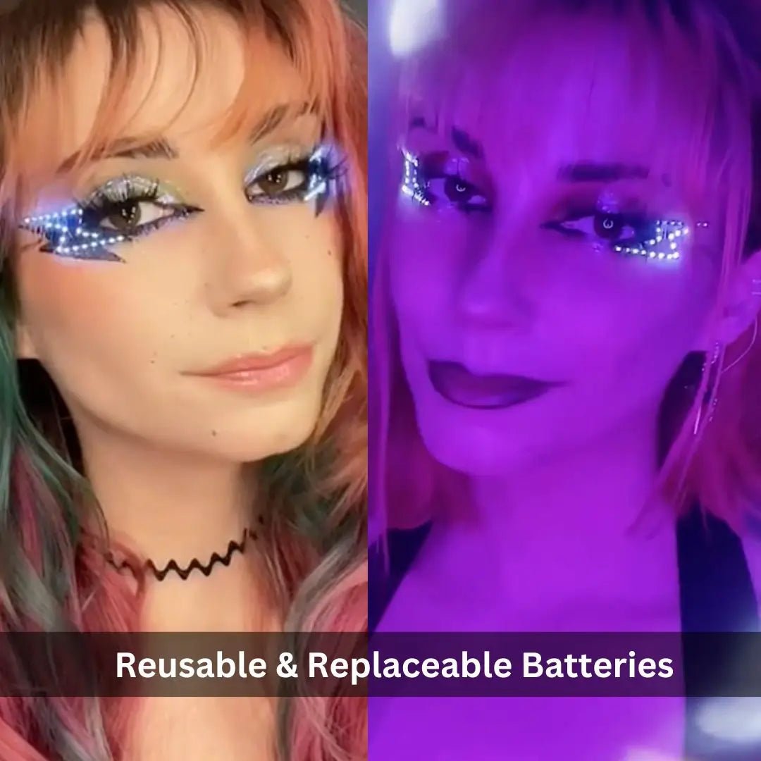 Led Mask Stickers LED Face Stickers | Light up Shapes for Makeup Skin Concert