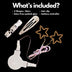What's included in star LED sticker package - Complete kit contents with battery controller for cosplay conventions, astronomy events, Hollywood parties, and cheerleading competitions