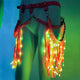 Multi-color LED Fringe Garter Belt - Illuminated costume piece for Burning Man, Pride events and Fourth of July night celebrations