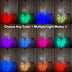 LED Fringe Sequin Dress by Neon Cowboys, a color options grid showing the light up sequin fringe dress in red, green, blue, purple and pink with multiple light modes, this led fringe sequin dress, led dress and light up dress with a led bodysuit base is space cowgirl and showgirl, go-go dancer and drag stagewear for raves, EDM concerts, festivals and bachelorette parties, Neon Cowboys