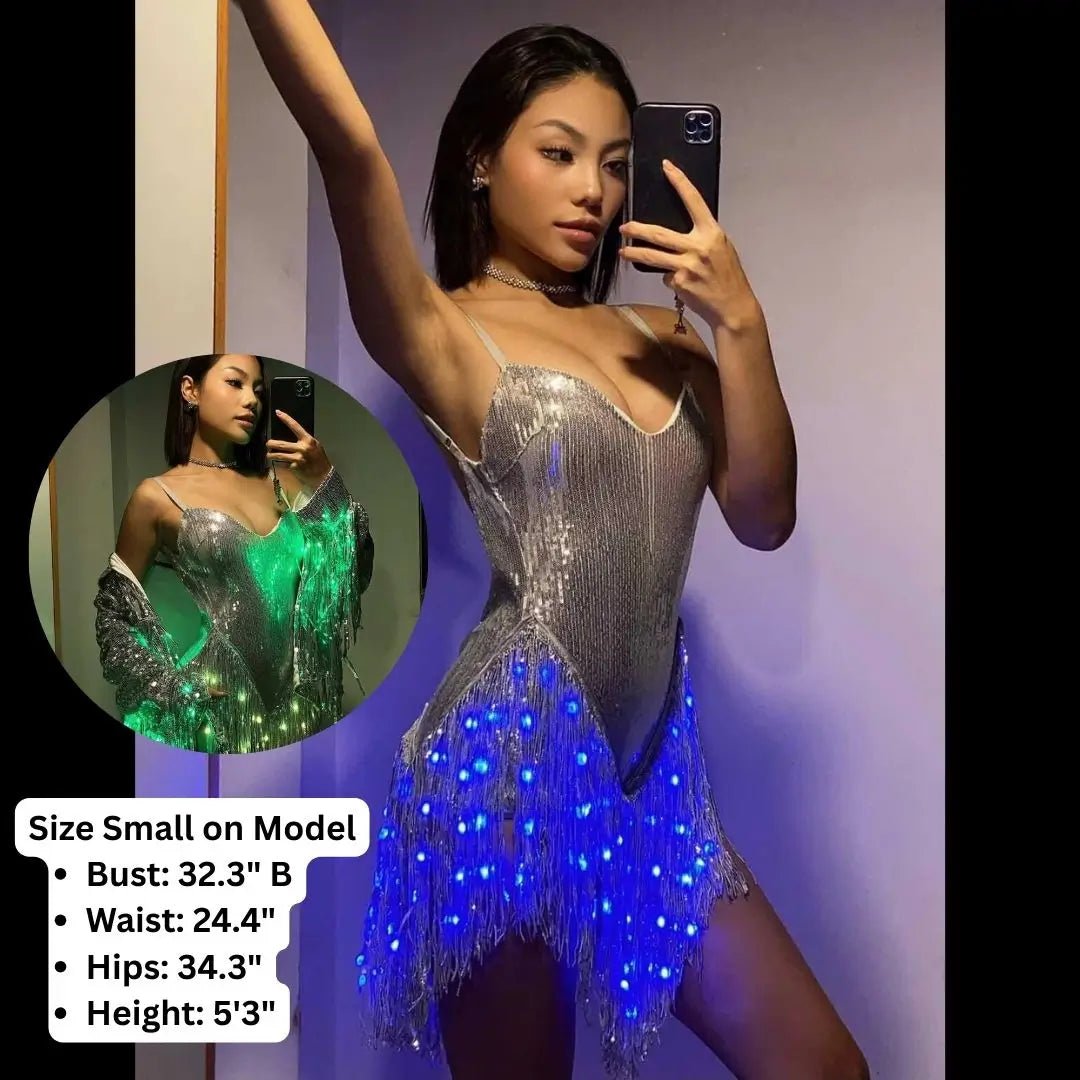 LED Fringe Sequin Dress : PRE - ORDER - Neon Cowboys - Jackets - 