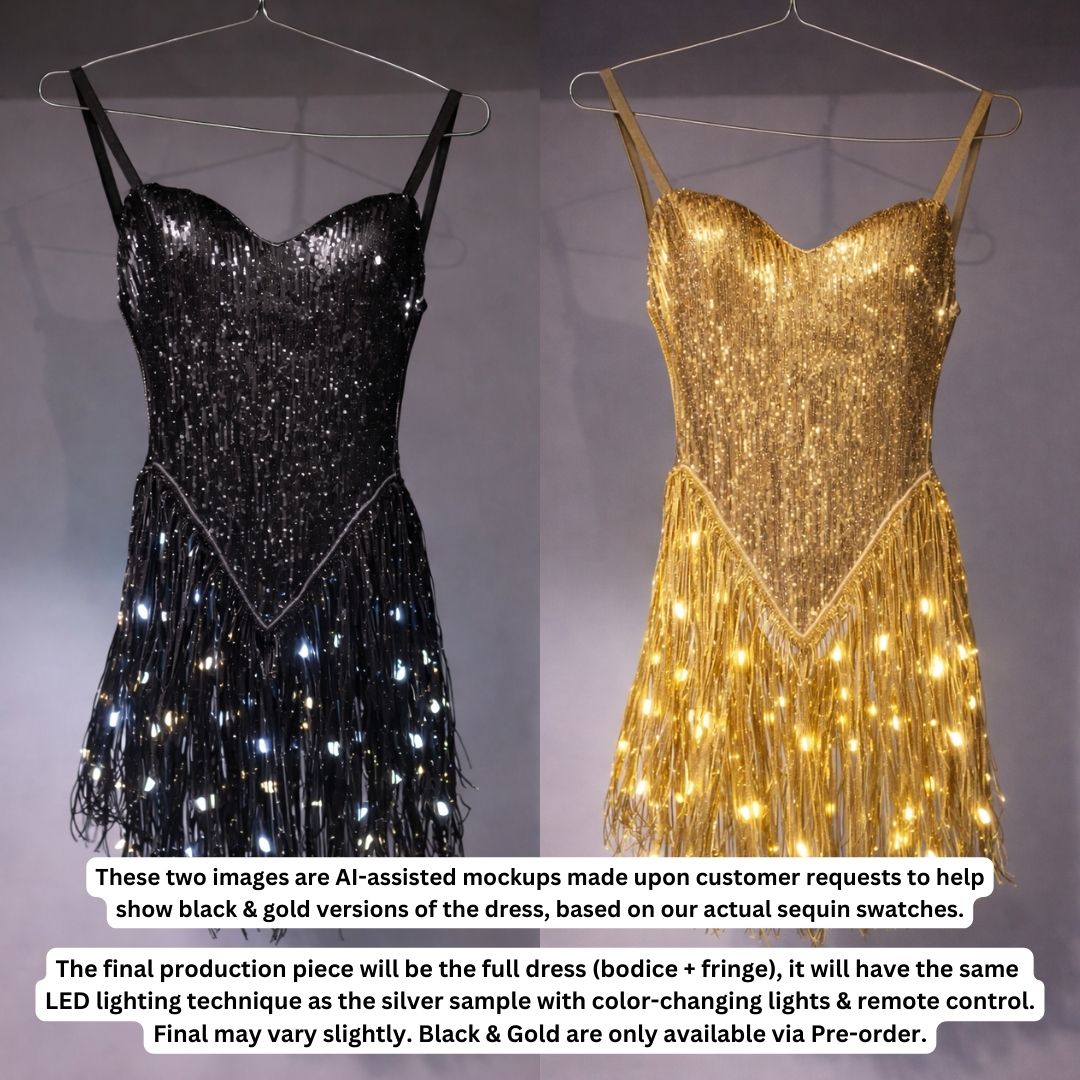 LED Fringe Sequin Dress : PRE - ORDER - Neon Cowboys - Jackets - 