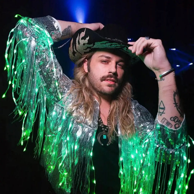 LED Fringe Sequin Jacket - Neon Cowboys - Apparel - FringeJacketS