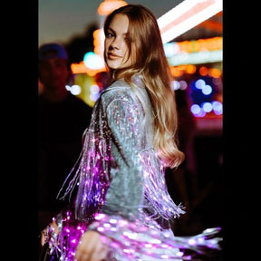 LED Fringe Sequin Jacket - Neon Cowboys - Apparel - FringeJacketS