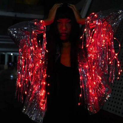 LED Fringe Sequin Jacket - Neon Cowboys - Apparel - FringeJacketS