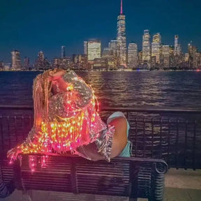 LED Fringe Sequin Jacket - Neon Cowboys - Apparel - FringeJacketS