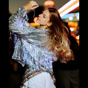LED Fringe Sequin Jacket - Neon Cowboys - Apparel - FringeJacketS