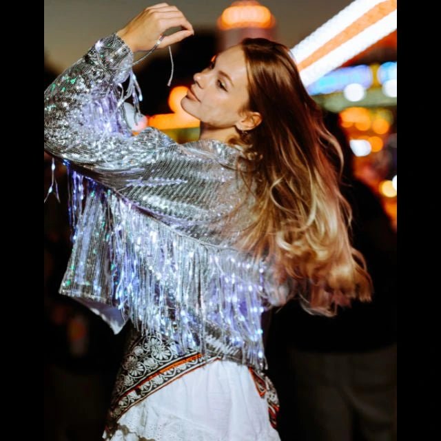 LED Fringe Sequin Jacket - Neon Cowboys - Apparel - FringeJacketS