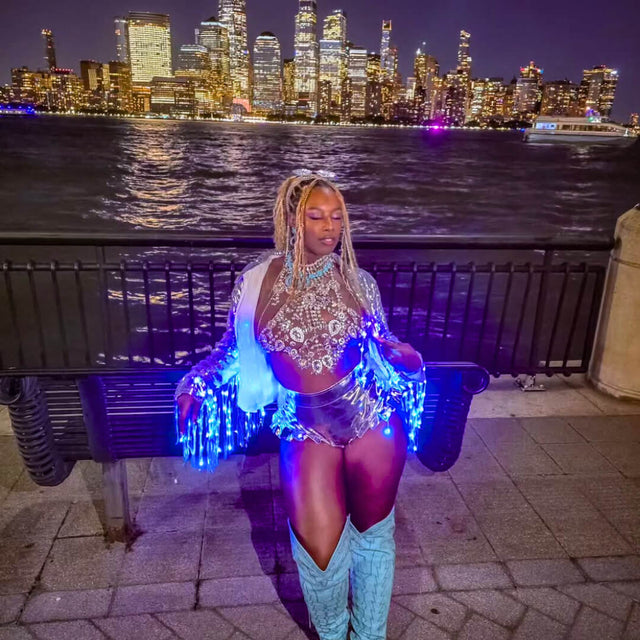LED Fringe Sequin Jacket - Neon Cowboys - Apparel - FringeJacketS