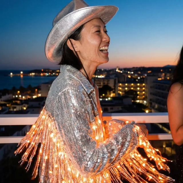LED Fringe Sequin Jacket - Neon Cowboys - Jackets - FringeJacketS