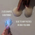 Two glowing blue LED lightning bolt shapes next to silicone pasties — light-up lightning nipple covers you glue onto any pasties or bra