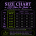 LED Zebra Fur Jacket size chart