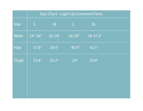 Light Up Grommet Pants - Neon Cowboys - couture - 