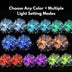 Color-changing LED light-up pom poms in white, blue, green, red, purple, orange and more, glow poms with multiple light modes for cheer, raves and game day