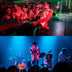 Crowd at nightclub with performers in illuminated nudie suits showing real-world application for nightlife entertainment industry and professional dancers