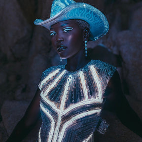 Light Up Rhinestone Bodysuit - Neon Cowboys - couture - 