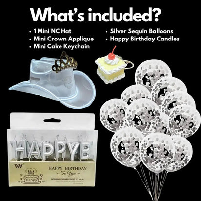 Birthday Bash Bundle Contents - Neon Cowgirl Theme Party Supplies with Balloons and Candles - Complete Western Birthday Set for College Birthday Girl Celebrations