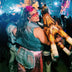 Music lover at electronic festival wearing pink mini neon cowboys hat perfect for Tomorrowland Ultra Music Festival and outdoor concert photography