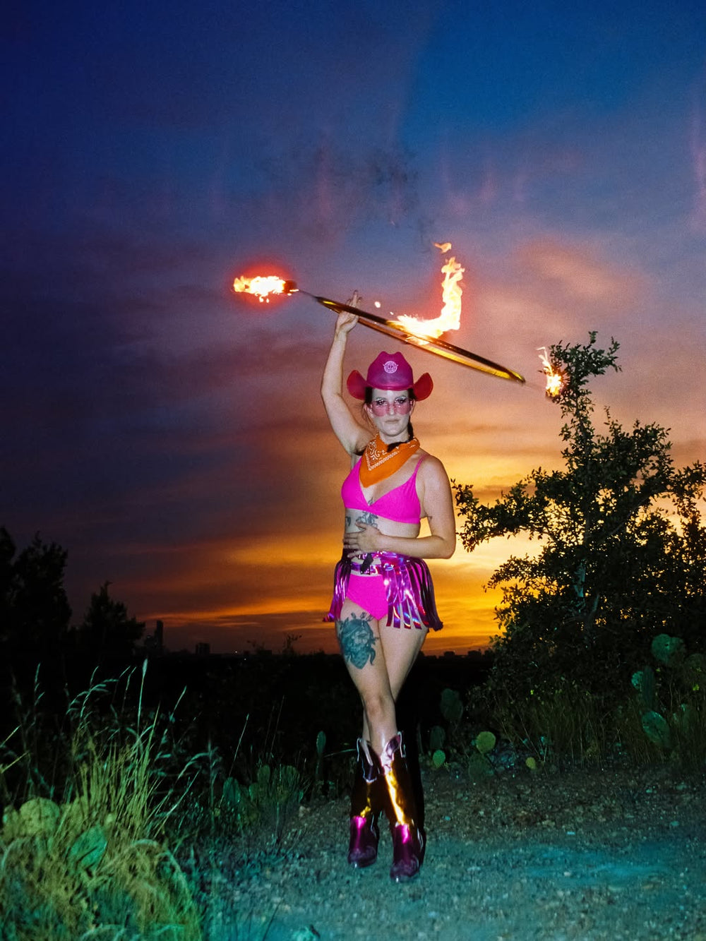 Fire performer, Austin