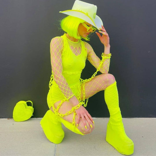 Neon Cowboys Hat (Clear Plastic + Colored Lights) - Neon Cowboys - Hats - NCH - 2005PR
