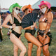 Orange cowgirl hat glowing bright with LED lights for Austin music festivals Texas party celebrations and western costume fashion