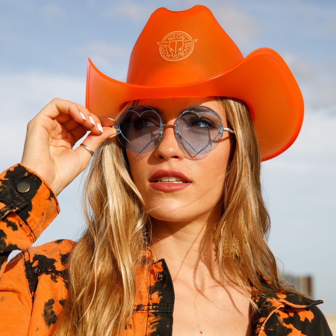Orange LED Neon Cowboys Hat - Neon Cowboys - Neon Cowboys Hat - 