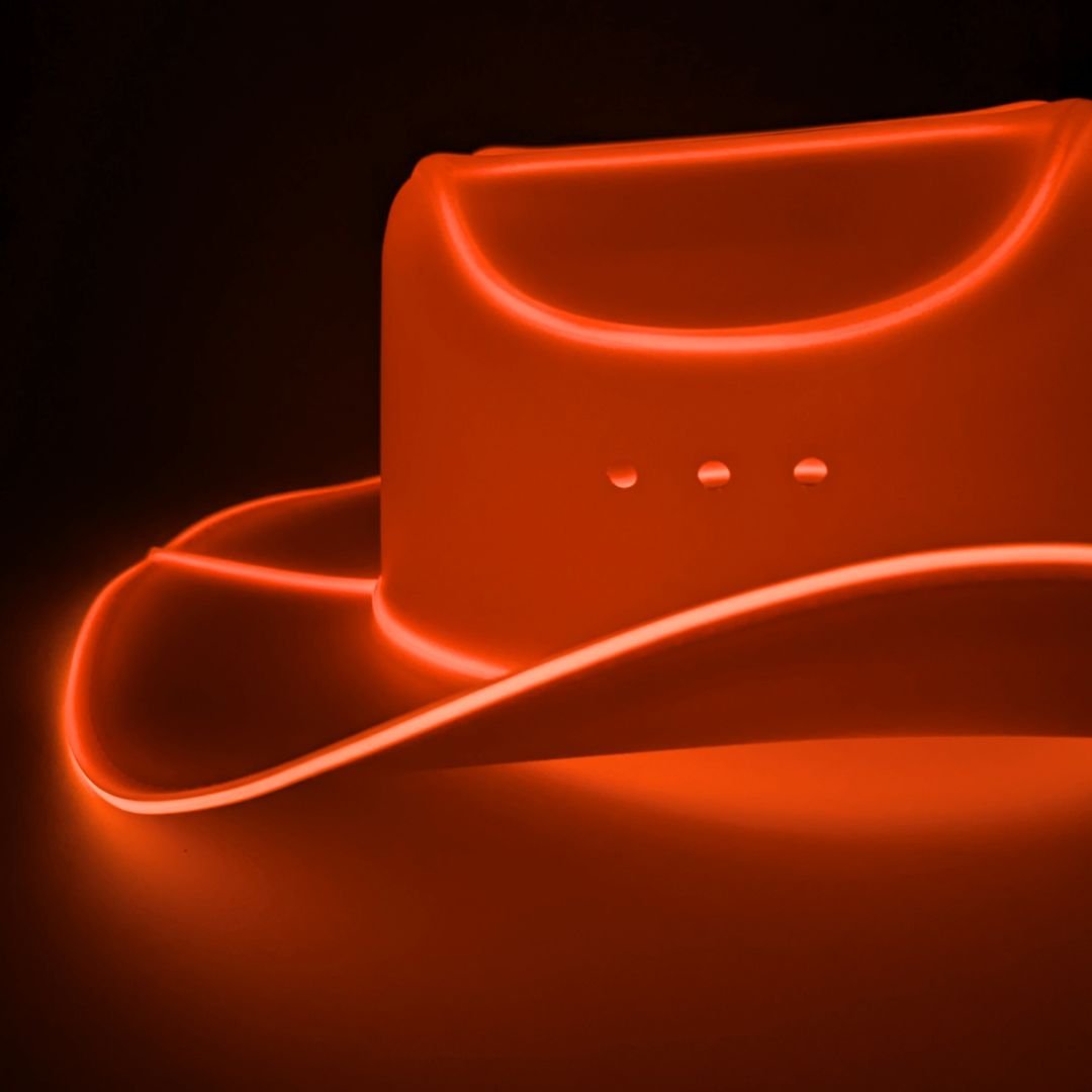 Orange LED Neon Cowboys Hat - Neon Cowboys - Neon Cowboys Hat - 
