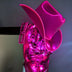 Pink LED Cowboy Hat Side View - Bright Magenta Light Up Western Hat - Glowing Festival Fashion Cowgirl Costume
