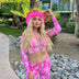 stunning space cowgirl hat pink neon perfect for photo session lifestyle photography fashion editorial shoots creative portrait photography