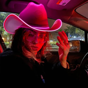Pink LED Neon Cowboys Hat - Neon Cowboys - Neon Cowboys Hat - 
