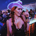 space cowgirl costume hat pink LED perfect for escape room party themes adventure entertainment accessories group activity photography team celebration