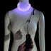 Pink White Purple LED Chain Choker - Y2K Fashion Necklace - Light Up 2000s Inspired Jewelry - Bright Glowing Choker for Raves and Clubs - Bulk Party Favors