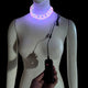 Pink White Purple LED Chain Choker - Y2K Fashion Necklace - Light Up 2000s Inspired Jewelry - Bright Glowing Choker for Raves and Clubs - Bulk Party Favors