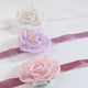 Cute Girlie Pink Rose LED Glow Choker - Flower Styles White, Purple, Pink for Light Up Necklace - Velvet Chokers with Floral Designs for Wedding, Bachelorette, Birthday, Dress up Events