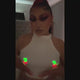 Light up LED Pasties Pack Cherries - Festival Accessory Sets with Multiple Light Up Nipple Covers - Rave Fashion Breast Jewelry for Exotic Dancers and Burlesque