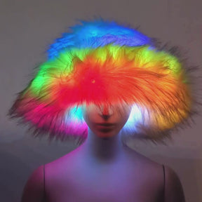LED Furry Bucket Hat
