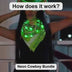 How the Neon Cowboy Bundle works: light-up party sunglasses, light-up cowboy hat and LED bandana, all three worn together — Neon Cowboys