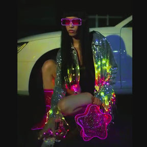 LED Fringe Sequin Jacket