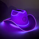 Purple cowboy hat with bright LED lights glowing perfect for Mardi Gras krewe celebrations and western themed party planning