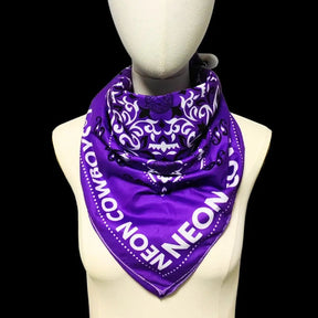 Purple Light Up Bandana - LED Cowboy Accessory for Country Concerts and Parties - Cowgirl Western Neck Scarf for Beyonce Tour and Group Birthday Events